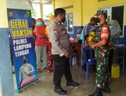 Polres Lampung Tengah Gelar Vaksinasi Massal Gratis di Balai Kp. Pujo Basuki