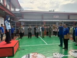 Perdana, WBP Rutan Kotaagung Jadi Petugas Upacara Bendera