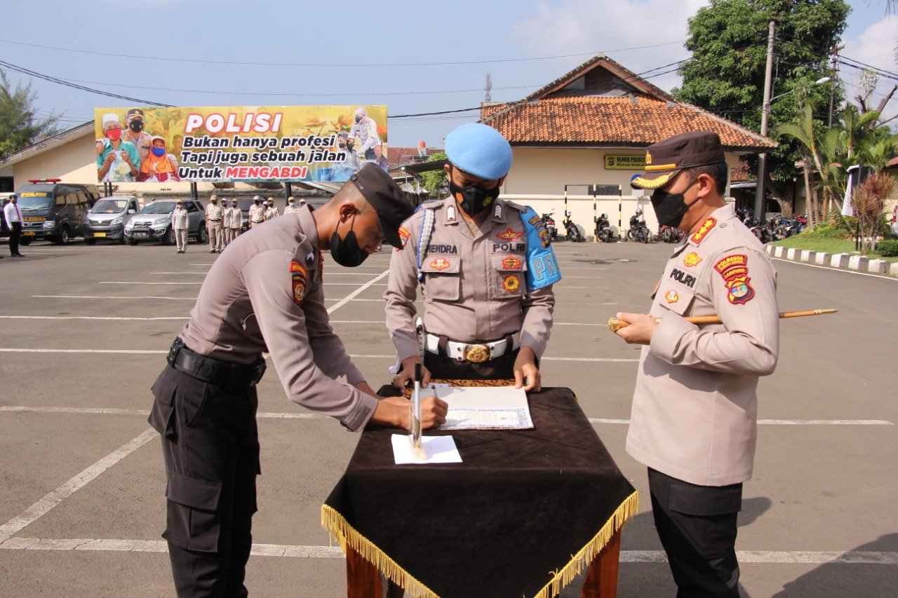 Polresta Bandar Lampung Sambut Bintara Remaja Brigadir Polri T.A. 2022