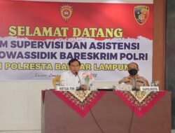 Polresta Bandar Lampung Terima Kunjungan Tim Supervisi Dumas Biro Wassidik Bareskrim Polri