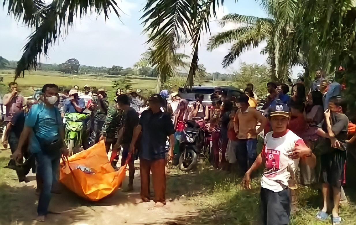 Polsek Padang Ratu Datangi TKP Pememuan Mayat Wanita di Sungai Way Seputih Lampung Tengah