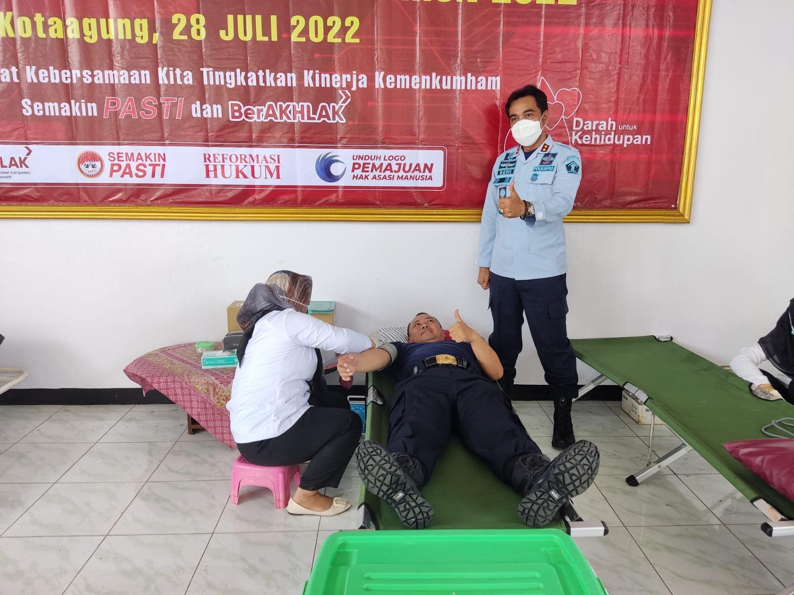 Lapas dan Rutan Kota Agung Kolaborasi Gelar Aksi Donor Darah