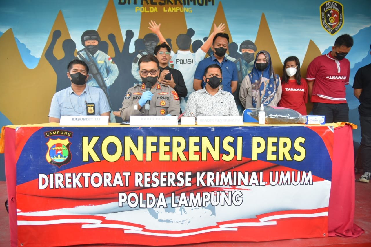 Jatanras Polda Lampung Amankan Sepasang Pasutri Kasus Curat di Toko Butik