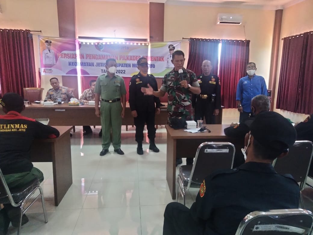 Sosialisasi Pengamanan Pilkades Serentak, Ini Pesan Danramil & Forkopimcam Jetis