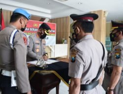 Sertijab Kabaglog dan Kapolsek Candi, Kapolresta Sidoarjo Semangatkan Pelayanan Terbaik