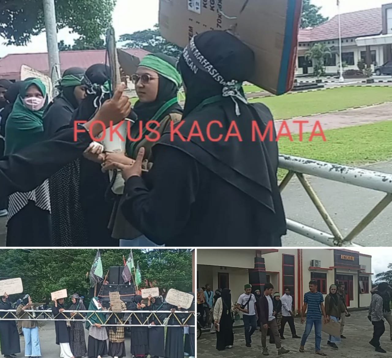 Unjuk Rasa di Depan Polres Halsel, HMI Desak Tangkap Pelaku Pelecehan Seksual Anak Usia 5 Tahun