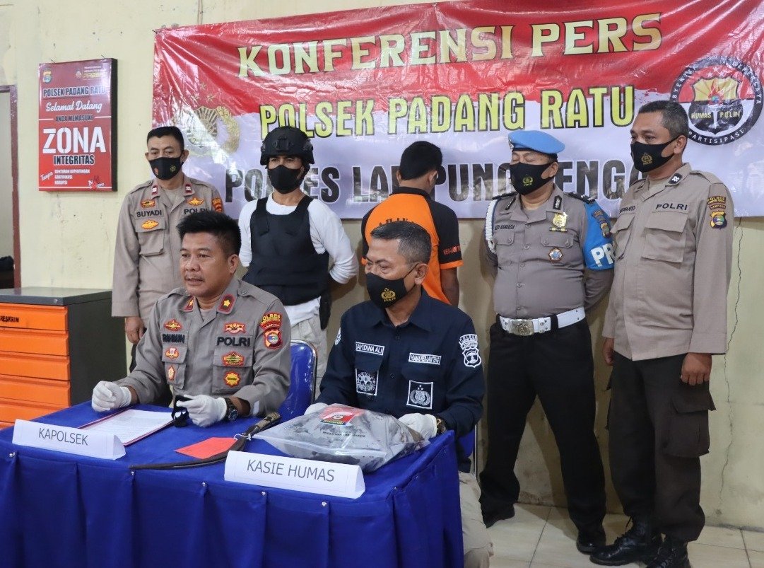Gerak Cepat Jajaran Polsek Padang Ratu Tangkap Pelaku Pembacokan