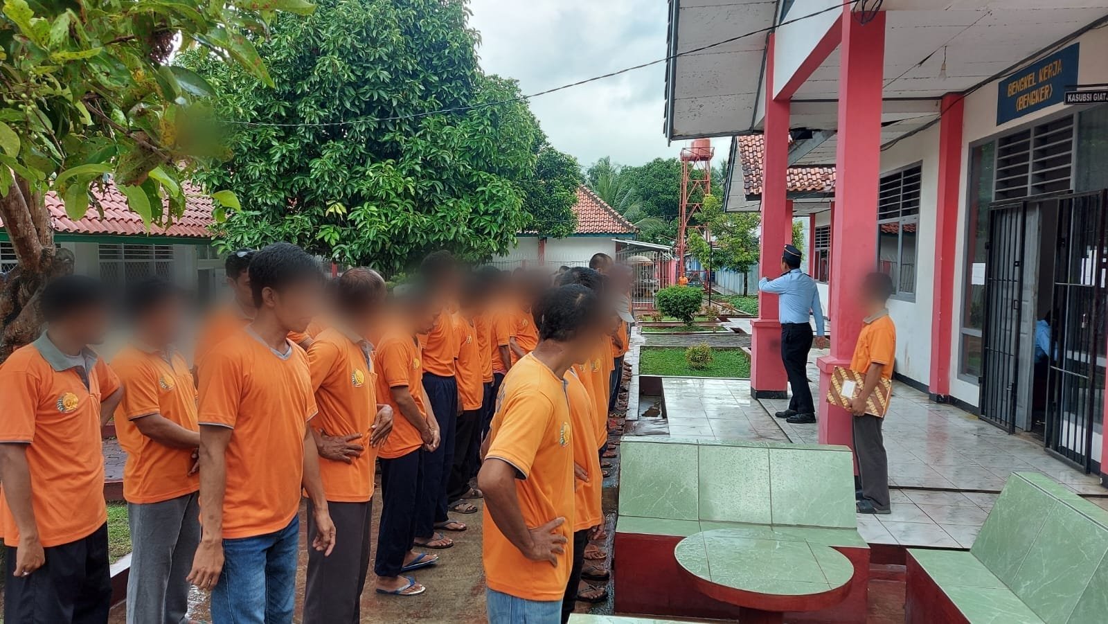 Jalin Komunikasi Baik Antara Tamping dengan Petugas, Lapas Kotaagung Adakan Apel Tamping Rutin