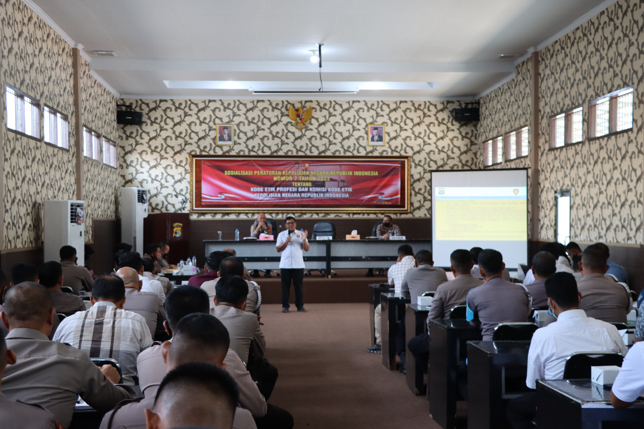 Sosialisasi Perpol Kode Etik Profesi di Polres Lampung Selatan