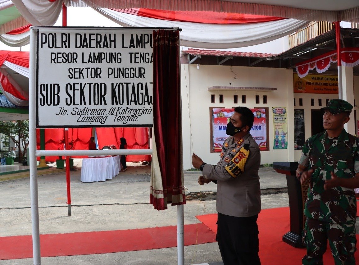 Kapolres Lampung Tengah Resmikan Mako Polsubsektor Kotagajah Polsek Punggur