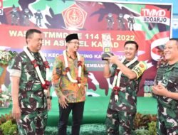Bupati Sidoarjo Bersama Asintel Kasad Mayjen TNI Dedi Solihin Tinjau TMMD 2022 di Desa Rejeni, Krembung