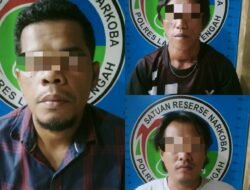 Sedang Asyik Hisap Sabu, Tiga Warga Bandar Jaya Barat Diamankan Polisi