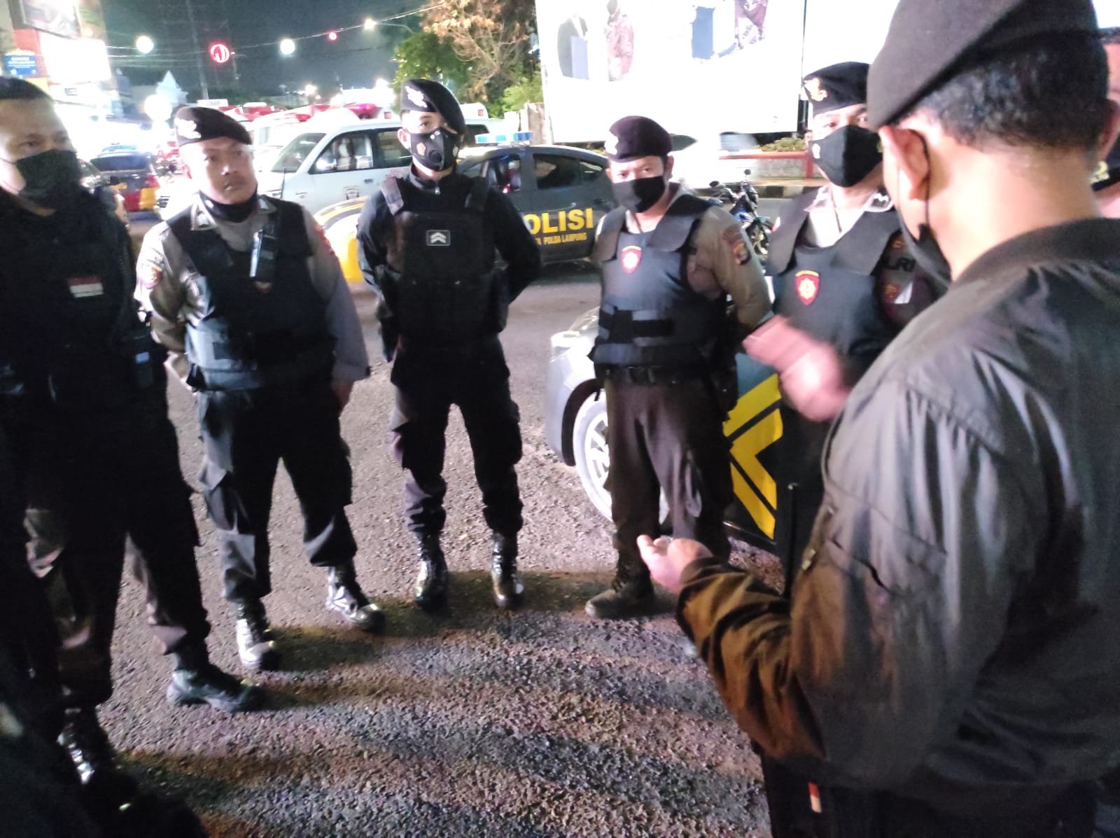 Jamin Rasa Aman, Sat Samapta Polresta Bandar Lampung Laksanakan patroli Gabungan