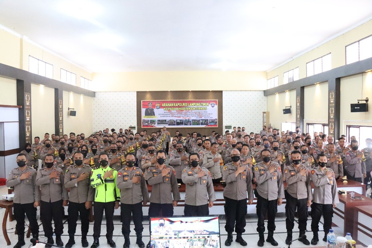 Kapolres Lampung Timur Berikan Arahan Ke Bhabinkamtibmas