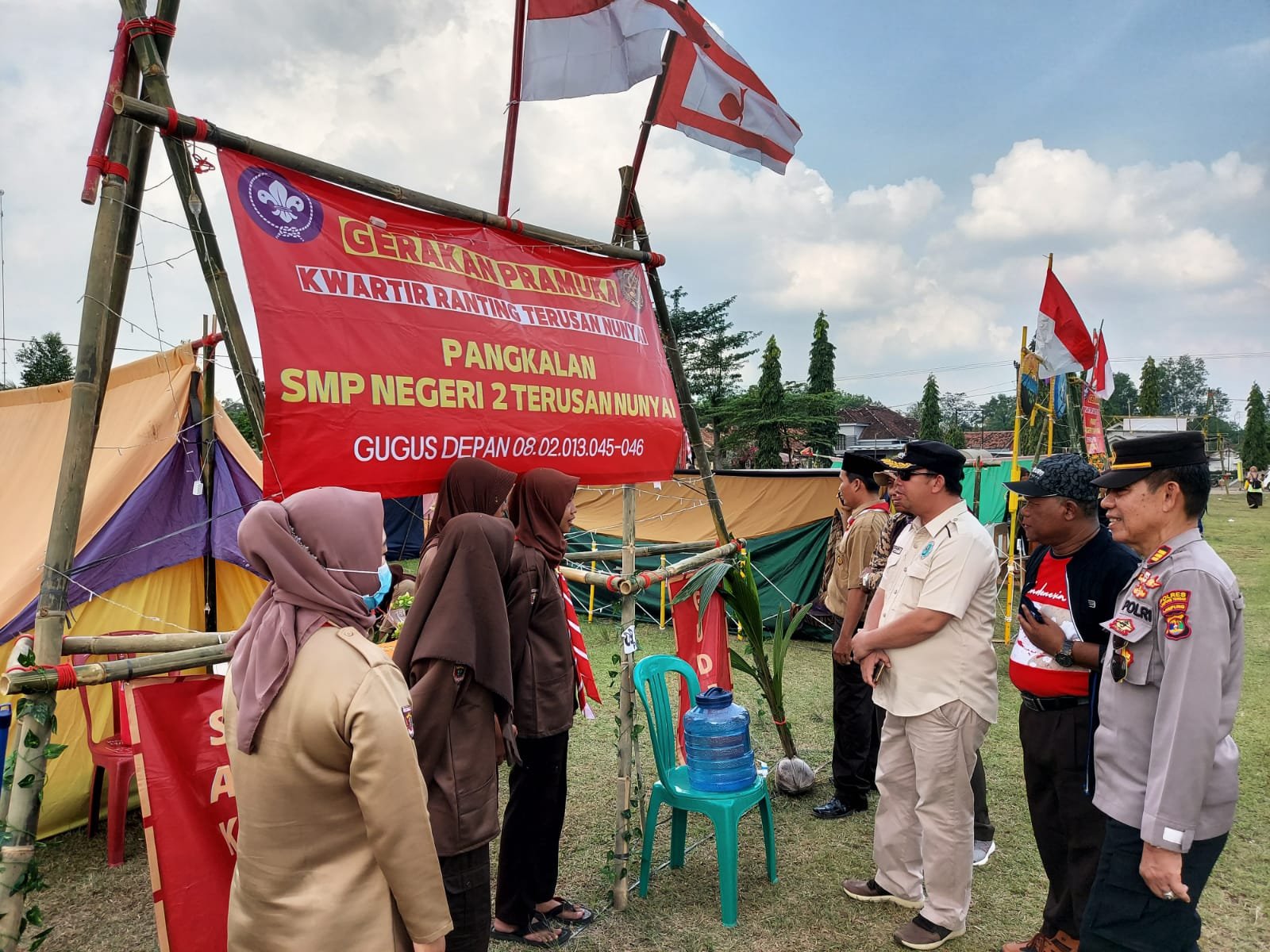 Polsek Terusan Nunyai Laksanakan Pengamanan Persami Ke - 61