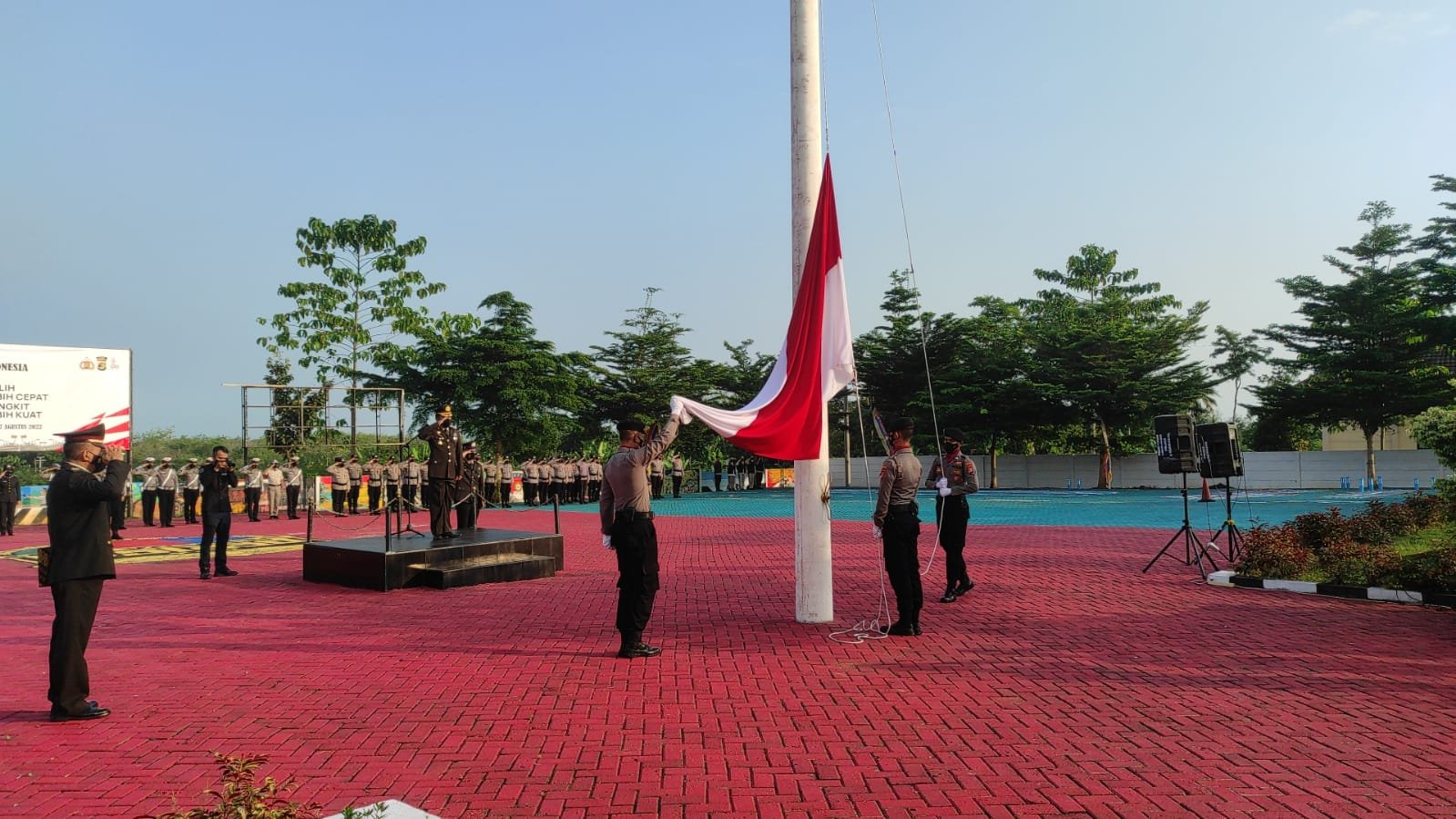 Polres Pesawaran Upacara Hari Proklamasi Kemerdekaan Republik Indonesia 2022