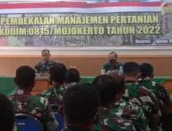Tingkatkan Perekonomian Masyarakat, Kodim 0815/Mojokerto Bekali Babinsa Manajemen Pertanian