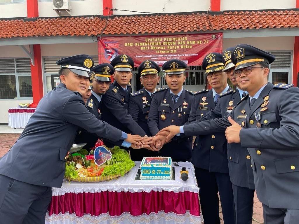 Lapas Kotaagung Ikuti Upacara Bendera Peringati Hari Dharma Karya Dhika ke-77 Kemenkumham