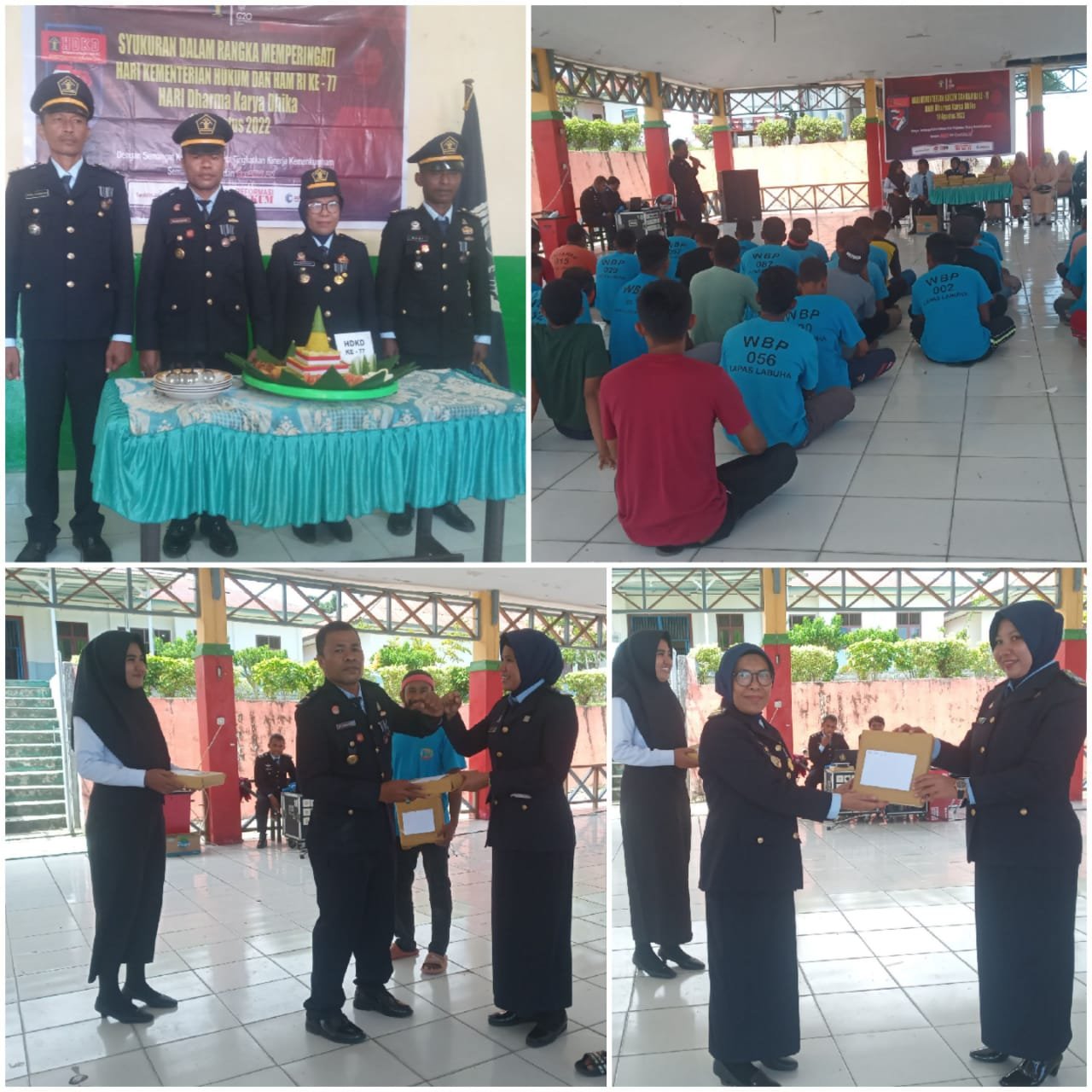 Lapas Kelas lll Labuha Peringati Hari Kemenkum Ham RI ke-77