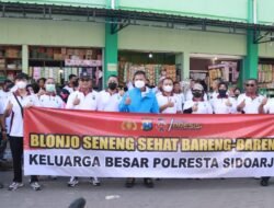 Belanja Senang Sehat Bareng Polresta Sidoarjo di Pasar Tulangan