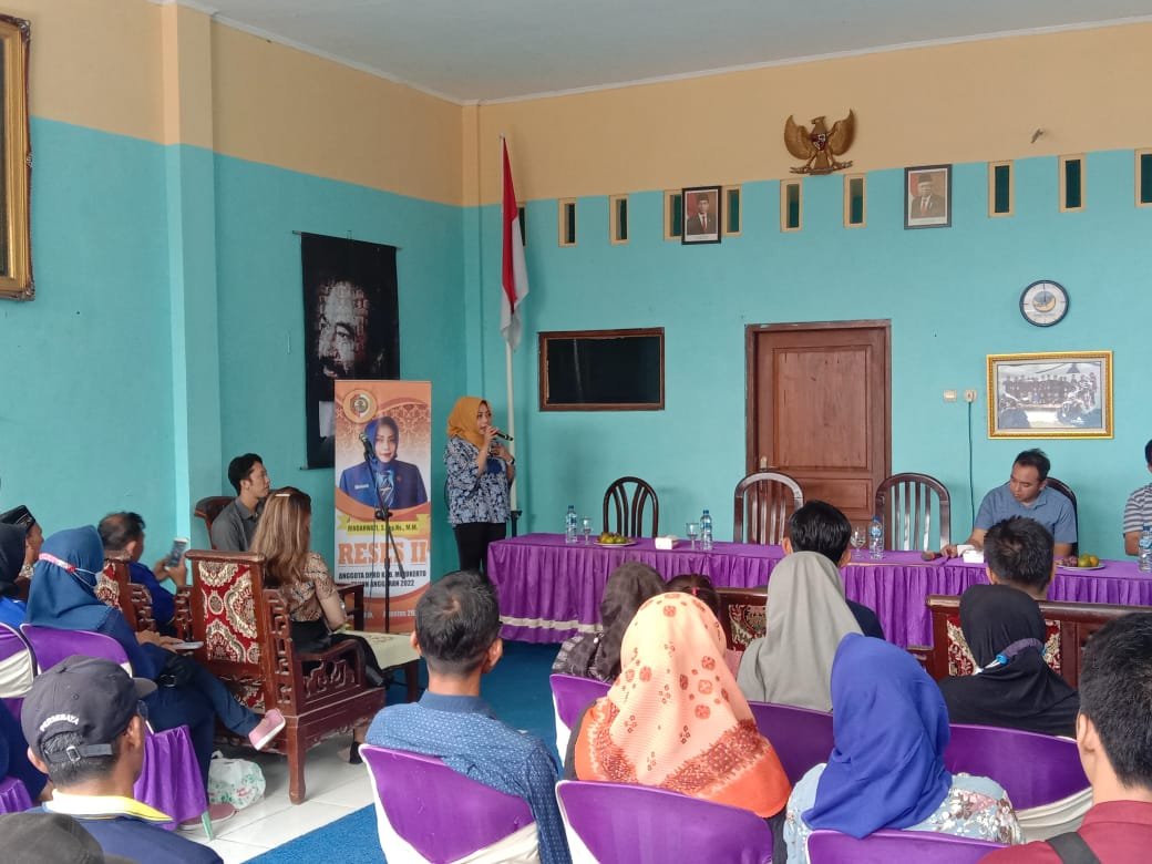 Reses di Dinoyo, DPRD Kabupaten Mojokerto Rindahwati Sampaikan Sasaran Pokir 2022