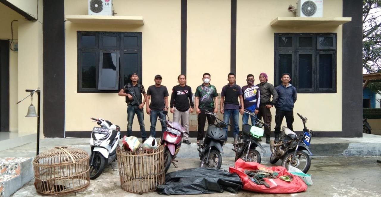 Polsek Wonosobo Razia Gelanggang Sabung Ayam