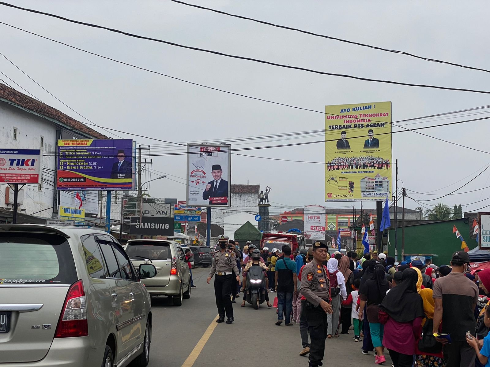 Polres Pringsewu Terjunkan Puluhan Personel amankan Rangkaian perayaan HUT Ke-24 Partai PAN