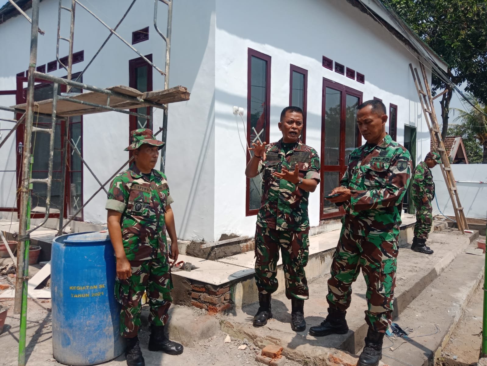 TMMD Ke-114 Mojokerto, Kasdim 0815 Pantau Langsung Pengerjaan Sasaran Fisik
