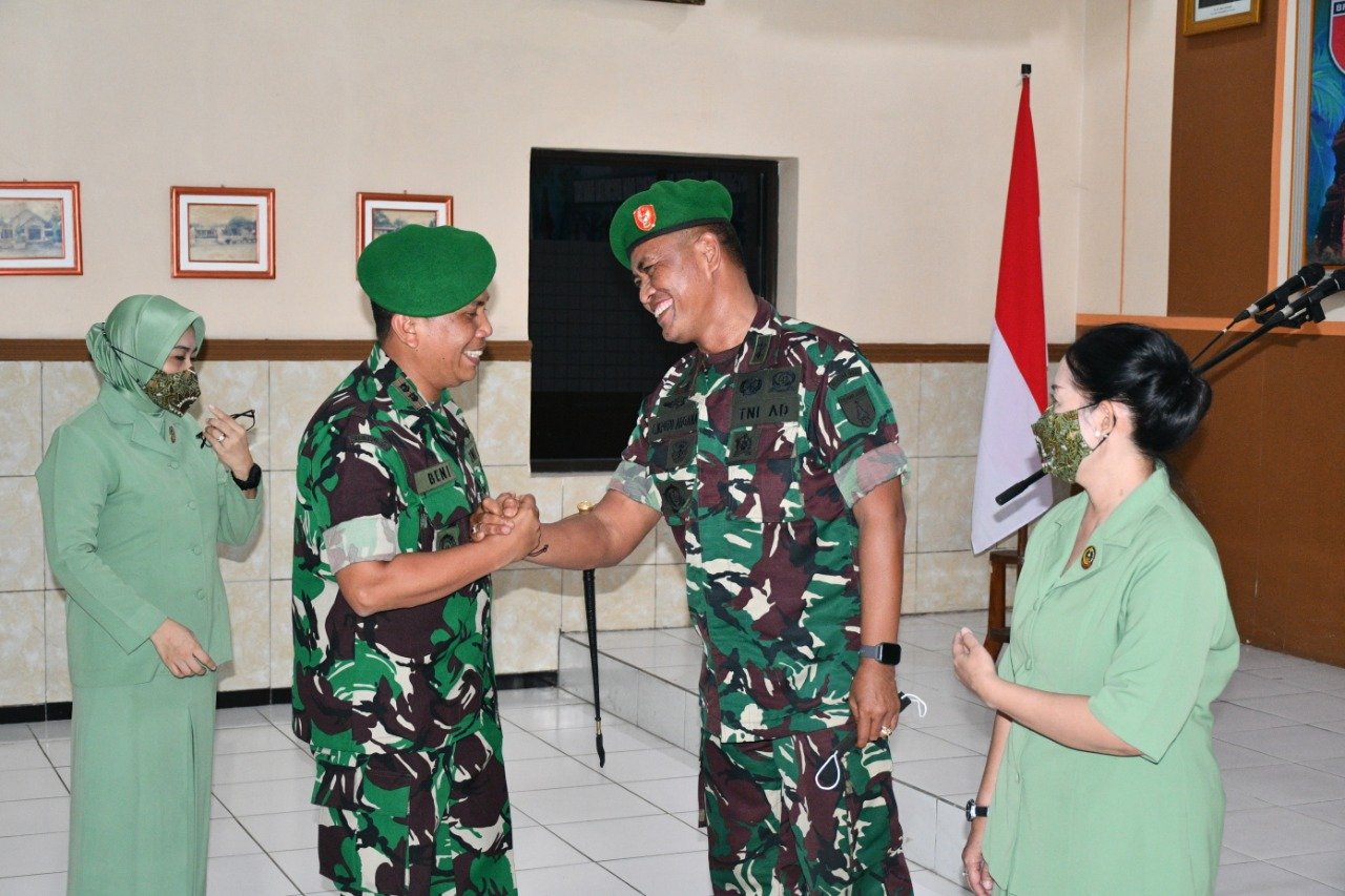 Dandim 0815/Mojokerto Pimpin Laporan Korps Pejabat Baru Kasdim