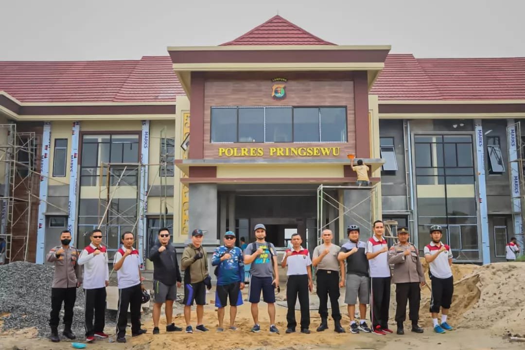 Kapolres Pringsewu Cek Progres Pembangunan Kantor Mapolres Pringsewu