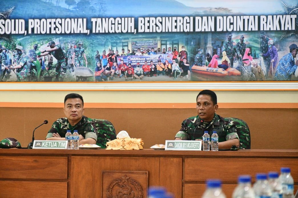 Kodim 0815/Mojokerto Terima Kunker Tim Wasrik Itdam V/Brawijaya