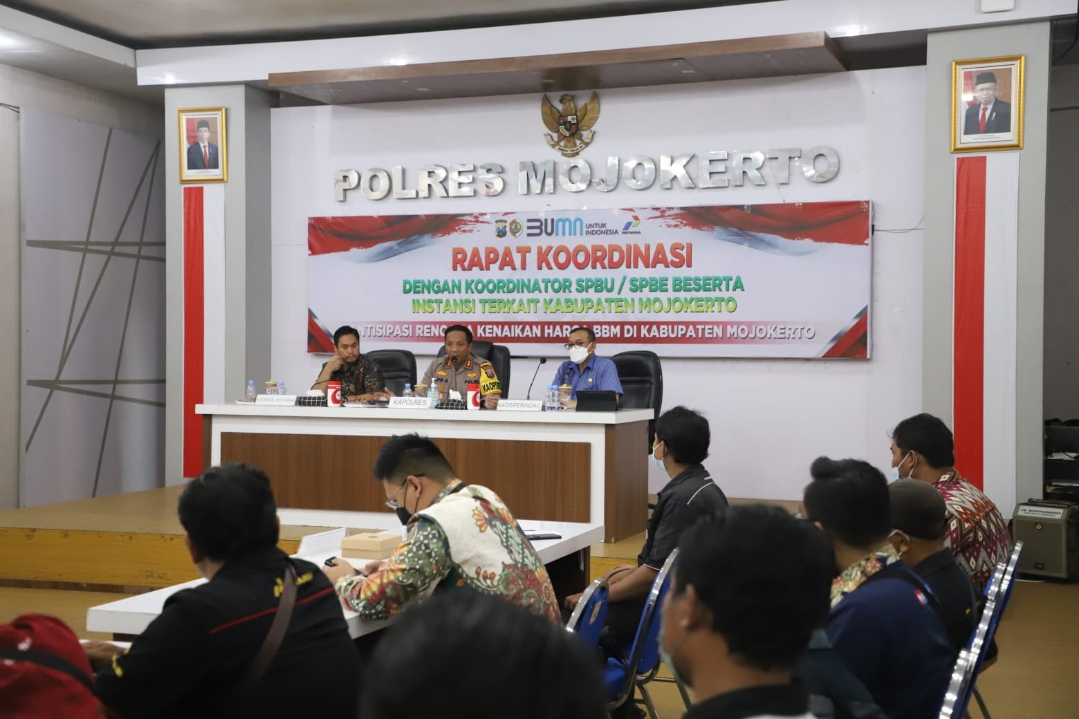 Bahas Dampak Kenaikan BBM, Polres Mojokerto Kumpulkan Pemilik SPBU dan SPBE