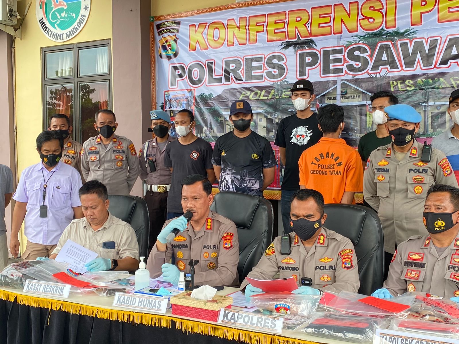 Dalam Hitungan Jam, Polisi Tangkap Pelaku Pembunuhan di Kebun Karet Pesawaran