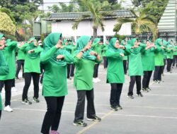 Semarakkan Haornas, Kodim 0815/Mojokerto Gelar Senam Bersama