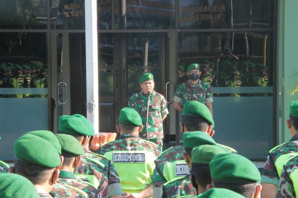 Kodim Mojokerto Gelar Pasukan Pengamanan Pilkades Serentak