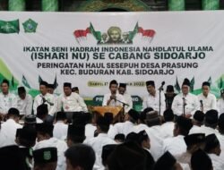 Bupati Sidoarjo Resmikan Kantor Ranting NU Prasung Sedati Disambut Hadrah Ishari
