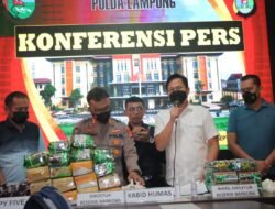 Ditresnarkoba Polda Lampung, ungkap kasus tindak pidana Narkotika jenis Shabu, seberat 16.035 Gram