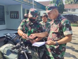 Wujud Kepedulian Danramil Gondang Cek Kesiapan Kendaraan Babinsa