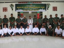 Kodim 1509/Labuha Menggelar Peringatan Maulid Nabi Muhammad SAW di Masjid Al-Khafi Darmawangsa