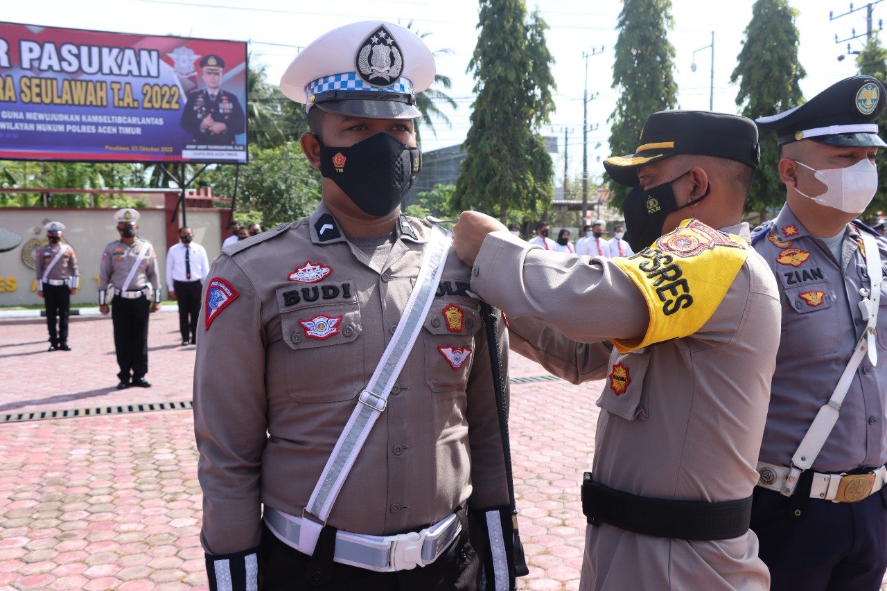 Kapolres Aceh Timur Pimpin Apel Gelar Pasukan Operasi Zebra Seulawah 2022