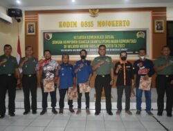 Kodim 0815/Mojokerto Gelar Komsos Bareng Puluhan Komunitas Se-Wilayah Mojokerto Raya