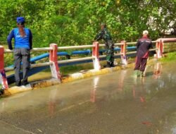 Curah Hujan Tinggi, Koramil 0815/08 Dawarblandong Tingkatkan Kesiapsiagaan