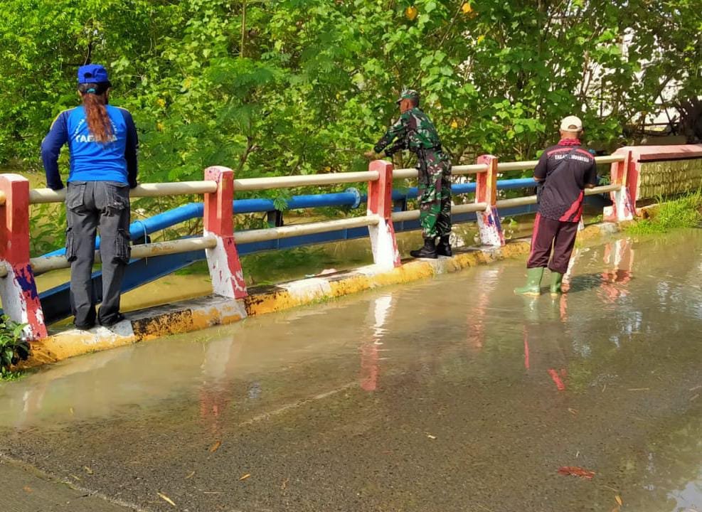 Curah Hujan Tinggi, Koramil 0815/08 Dawarblandong Tingkatkan Kesiapsiagaan
