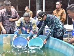 Tebar Ribuan Benih Ikan Lele di P2MKP, Gus Muhdlor Sampaikan Budidaya Lele Jadi Alternatif Pemenuhan Kebutuhan Pangan Keluarga