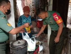 Bentuk Kepedulian Babinsa Koramil 0815/06 Kemlagi Berikan Bantuan Warga Kurang Mampu