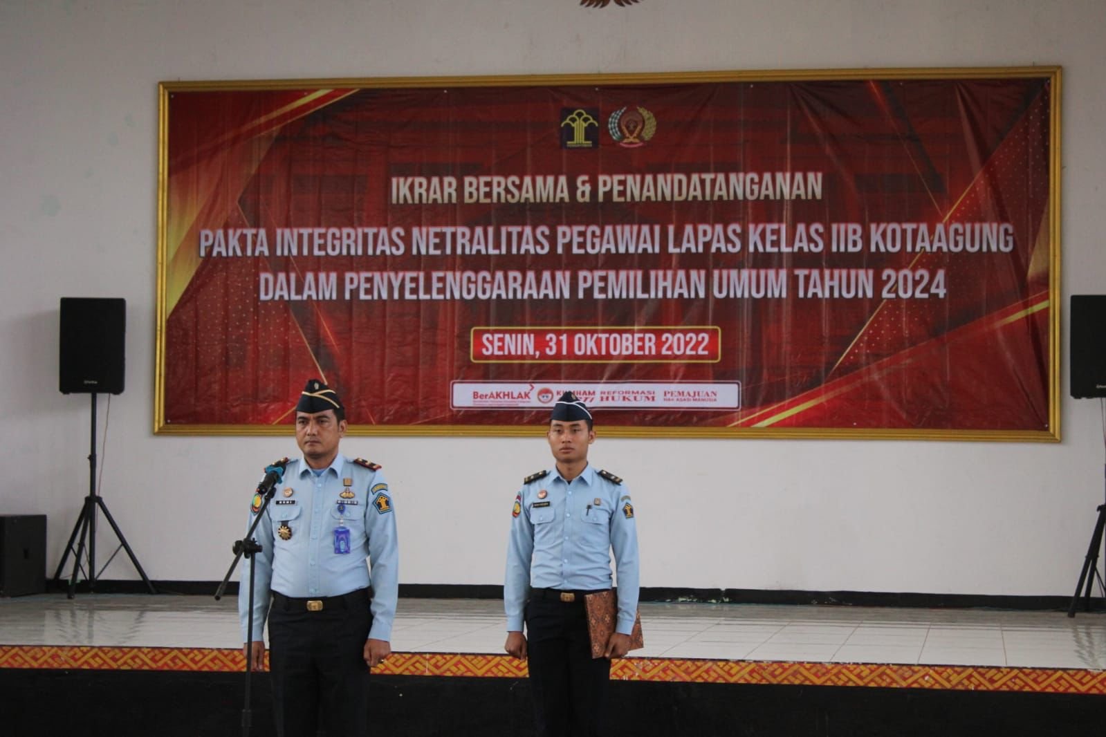 Lapas Kotaagung Teken Pakta Integritas, Jaga Netralitas pada Pemilu dan Pemilihan 2024 Mendatang