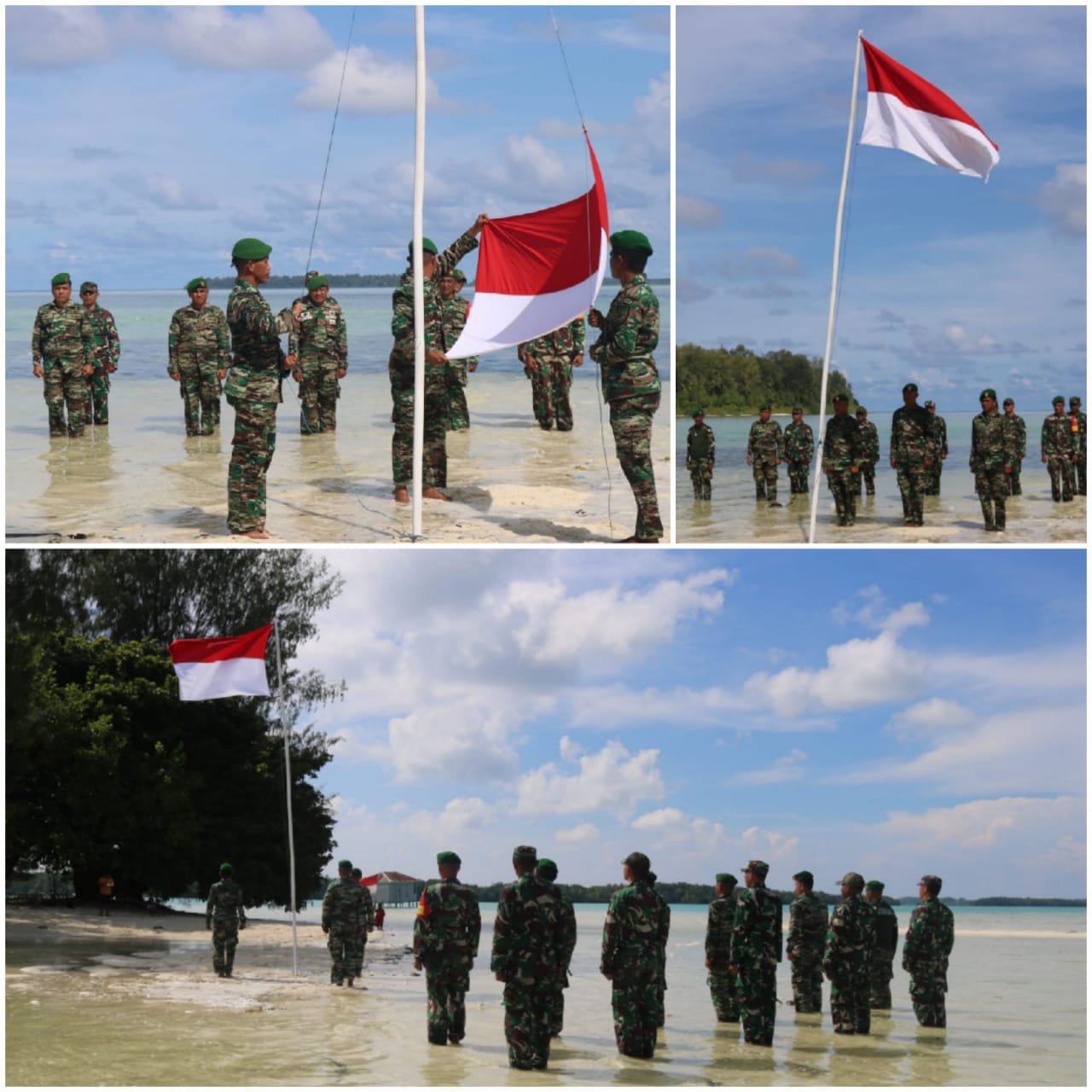 Pemprov Maluku Utara Jual Pulau Widi Ke Warga Asing, Kodim 1509/Labuha Kibarkan Bendera Merah Putih