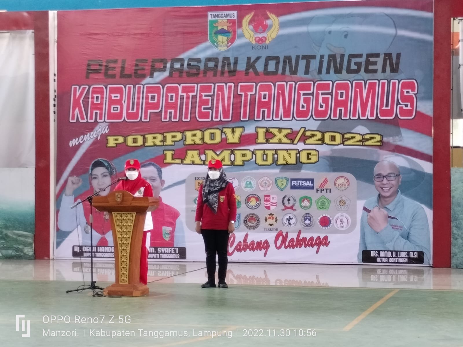 BUPATI TANGGAMUS MELEPAS KONTINGEN KABUPATEN TANGGAMUS MENUJU PORPROV IX/2022 LAMPUNG