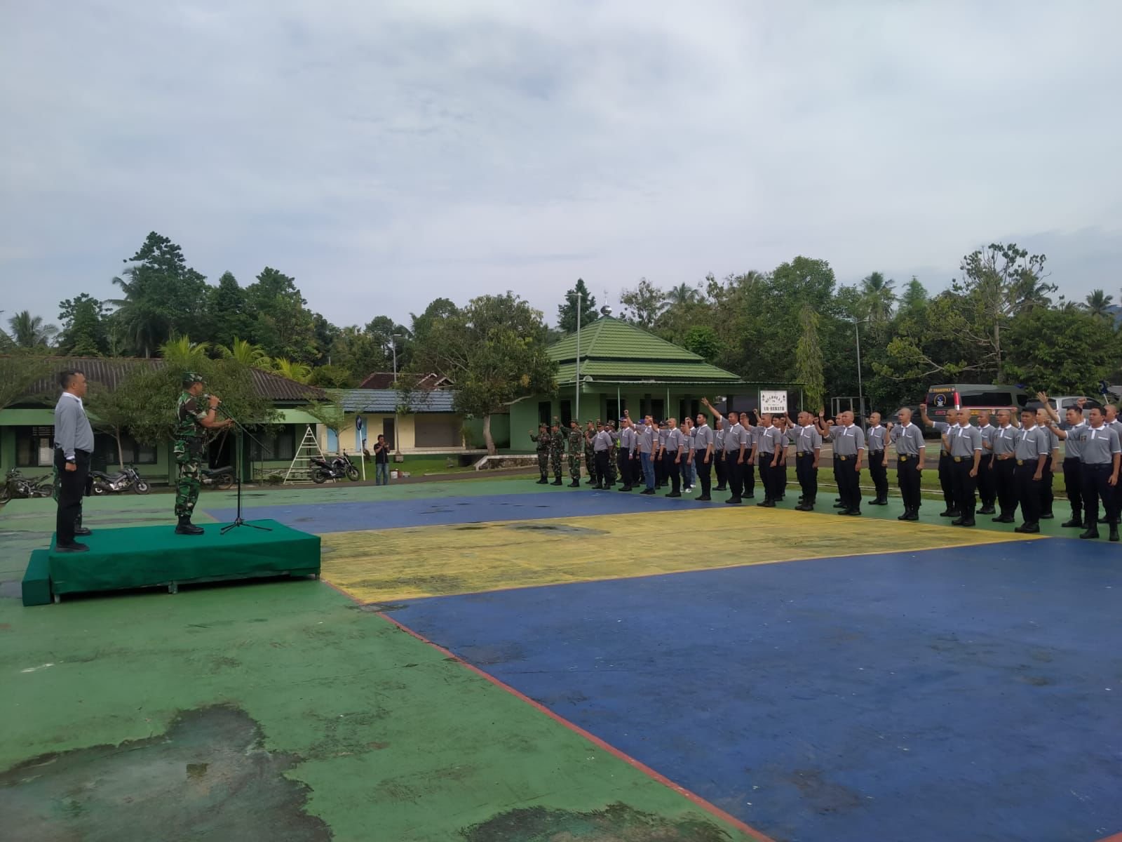 Semakin Disiplin dan Kompak Bersama Kodim 0424 Tanggamus, Lapas Kotaagung Gelar Kegiatan FMD