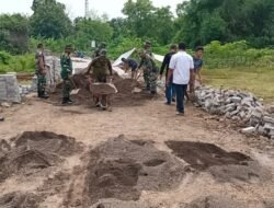 Manunggal Dengan Rakyat, Koramil Ngoro Karya Bakti Bersama Warga Dua Dusun